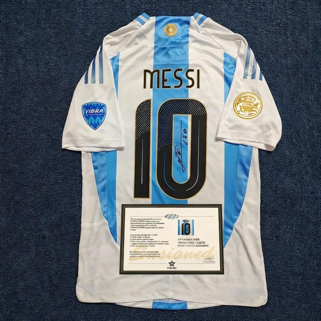Messi SIGNED - Argentina Copa America 2024 Home Jersey/Shirt - PRINTED AUTOGRAPH