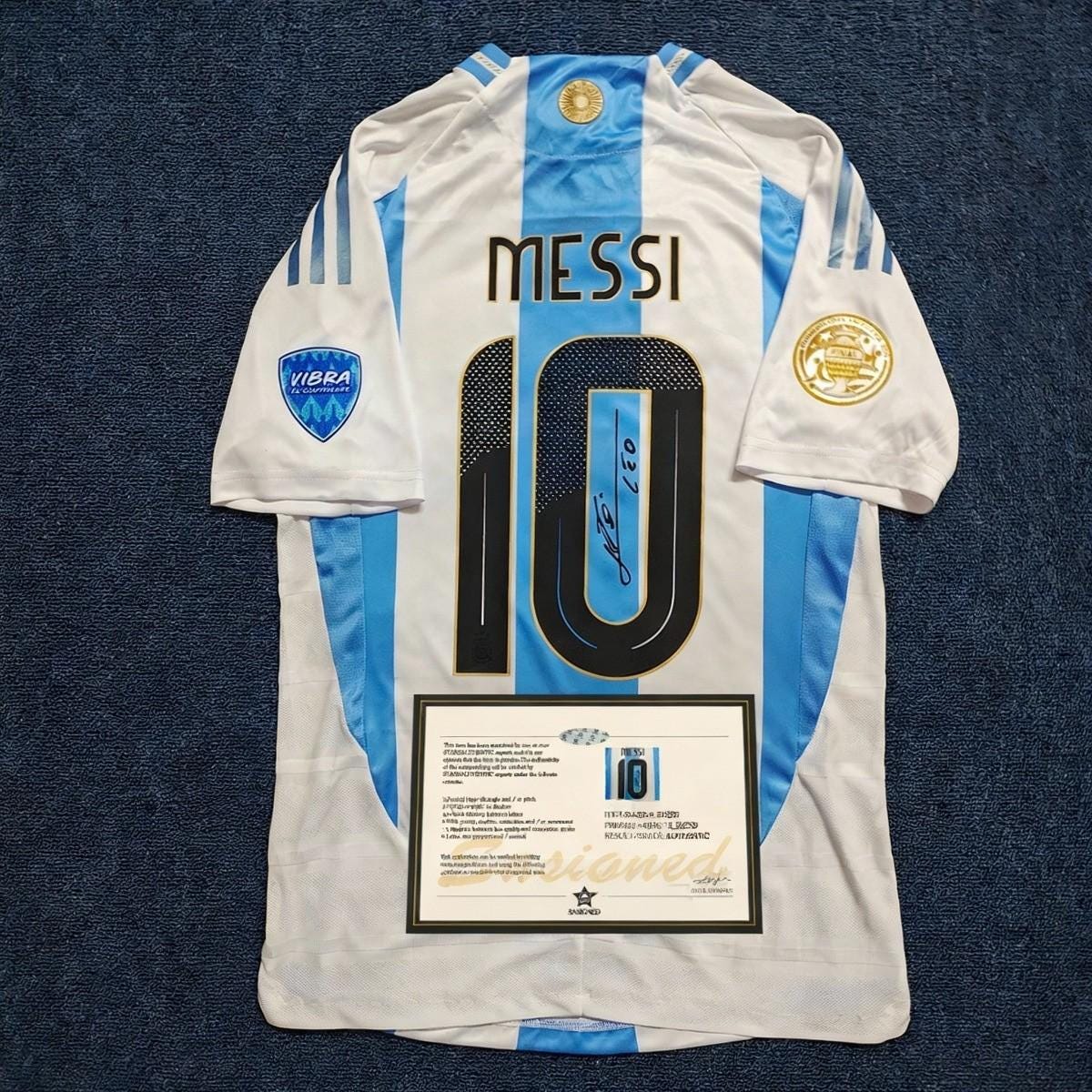 Messi SIGNED - Argentina Copa America 2024 Home Jersey/Shirt - PRINTED AUTOGRAPH