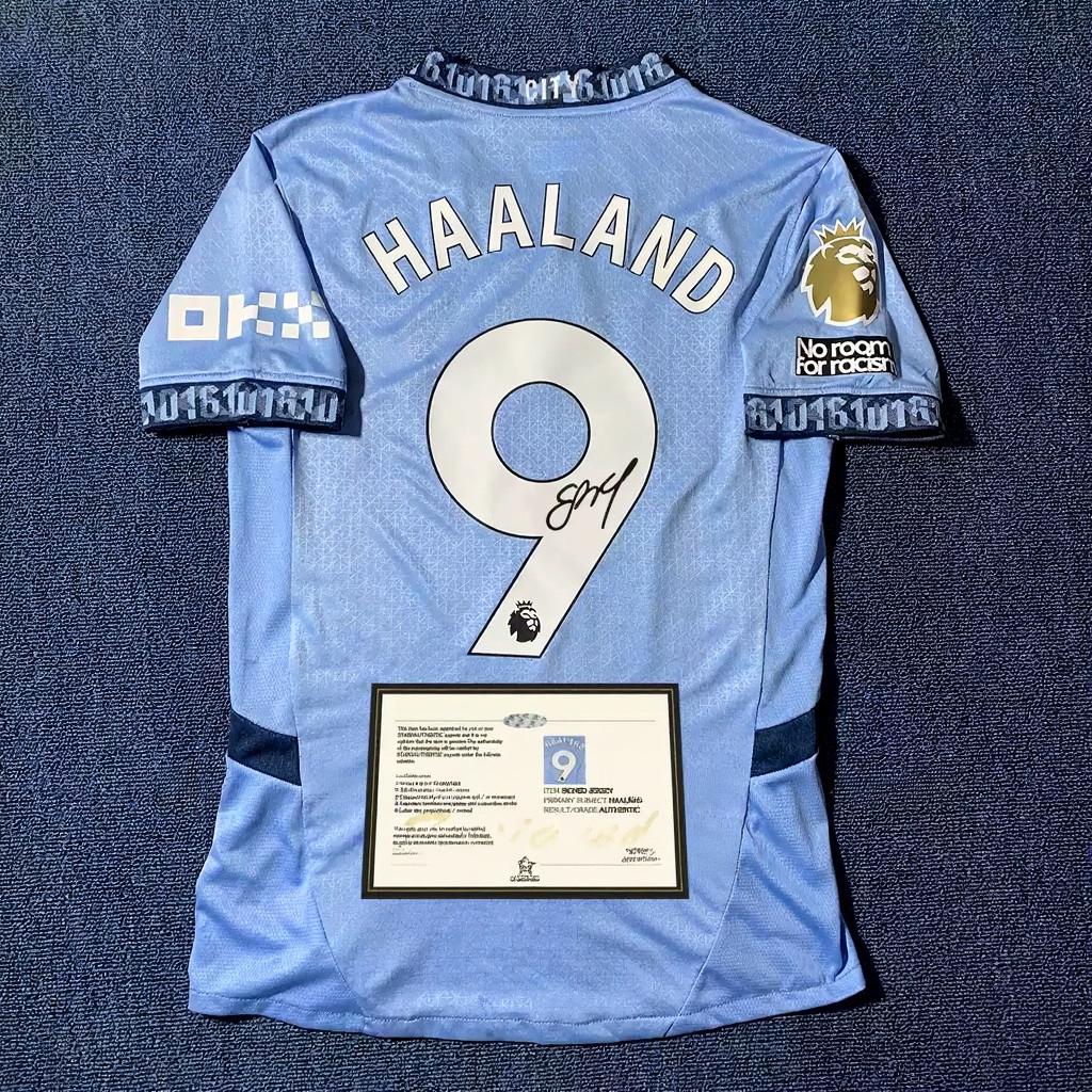 E. Haaland Signed - Manchester City 24/25 Home Jersey/Shirt - Printed Autograph