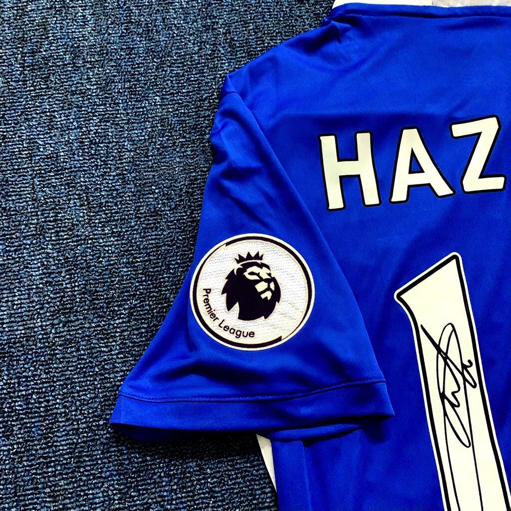 Eden Hazard SIGNED - Chelsea 16/17 Home Jersey/Shirt - PRINTED AUTOGRAPH