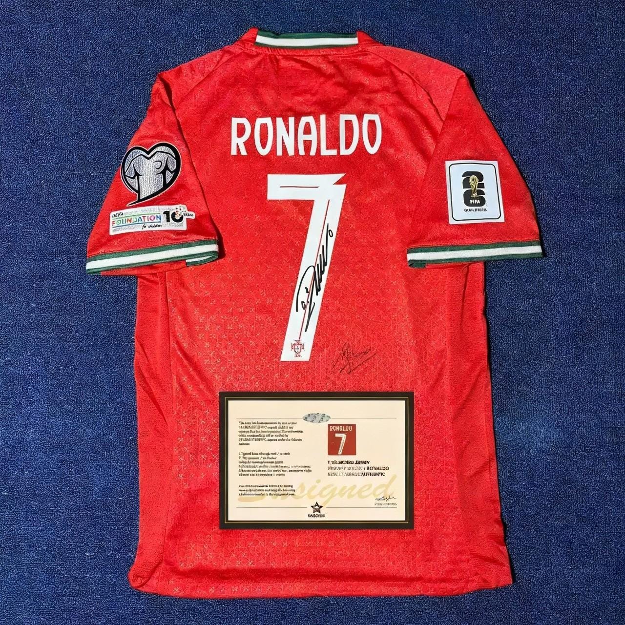 C. Ronaldo Signed - Portugal Wc-Qual 25/26 Home Jersey/Shirt - Printed Autograph