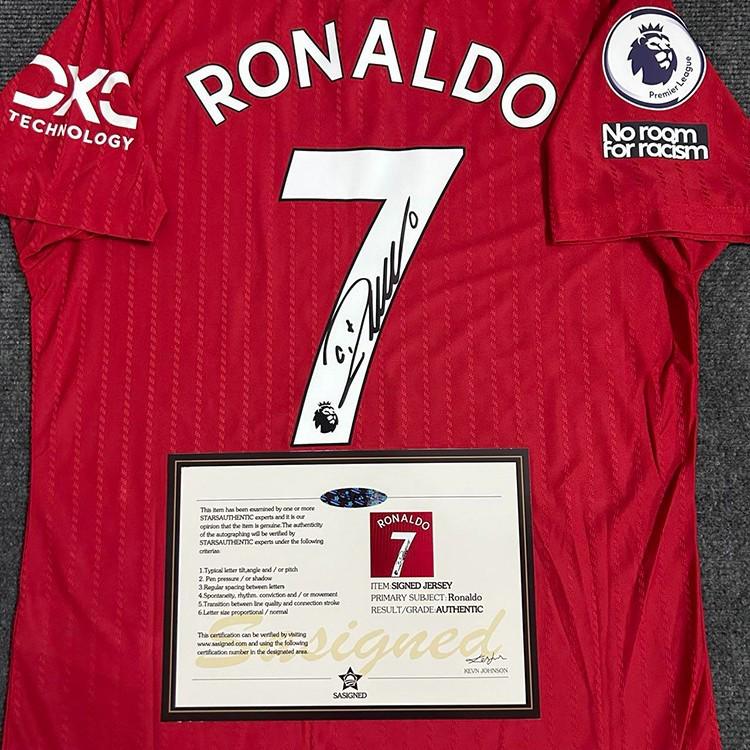 C. Ronaldo Signed - Manchester Un. 22/23 Home Jersey/Shirt - Printed Autograph