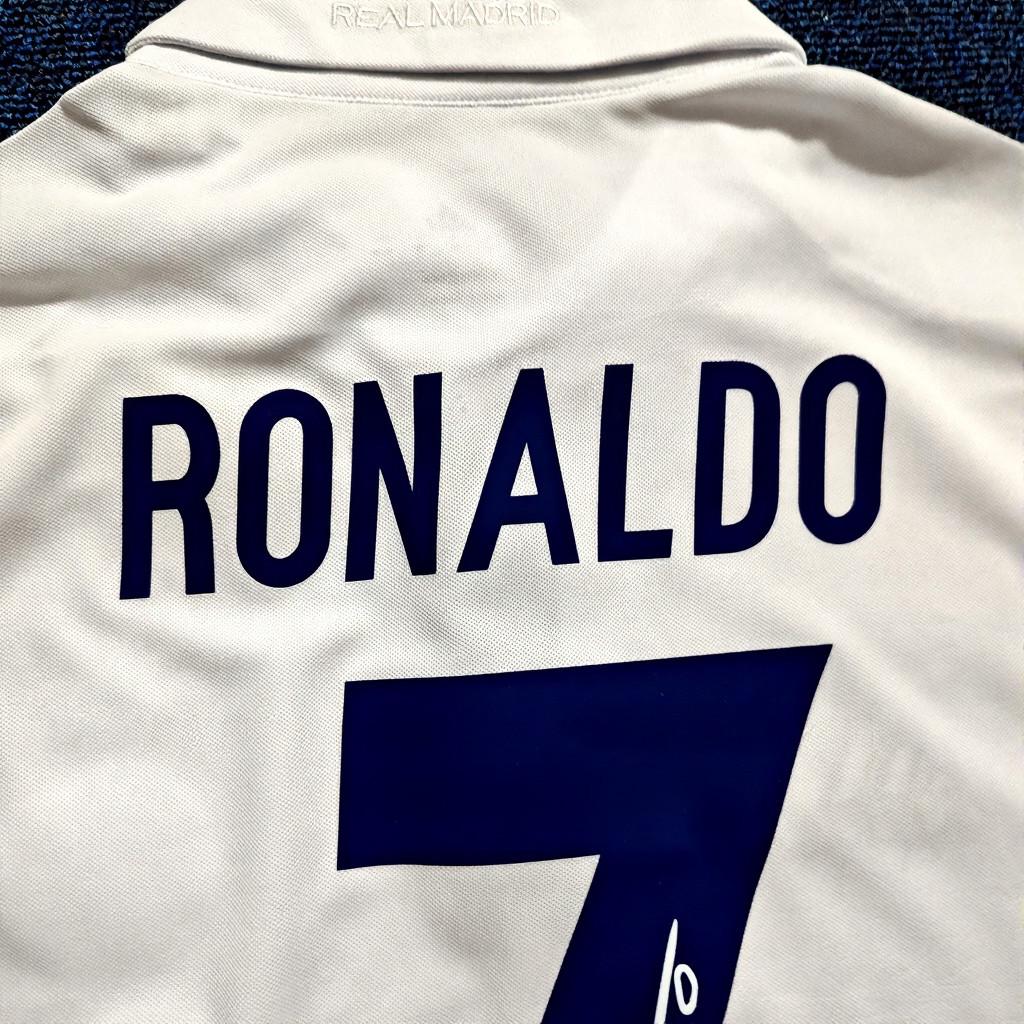 C. Ronaldo Signed - Real Madrid 16/17 Home Jersey/Shirt - Printed Autograph