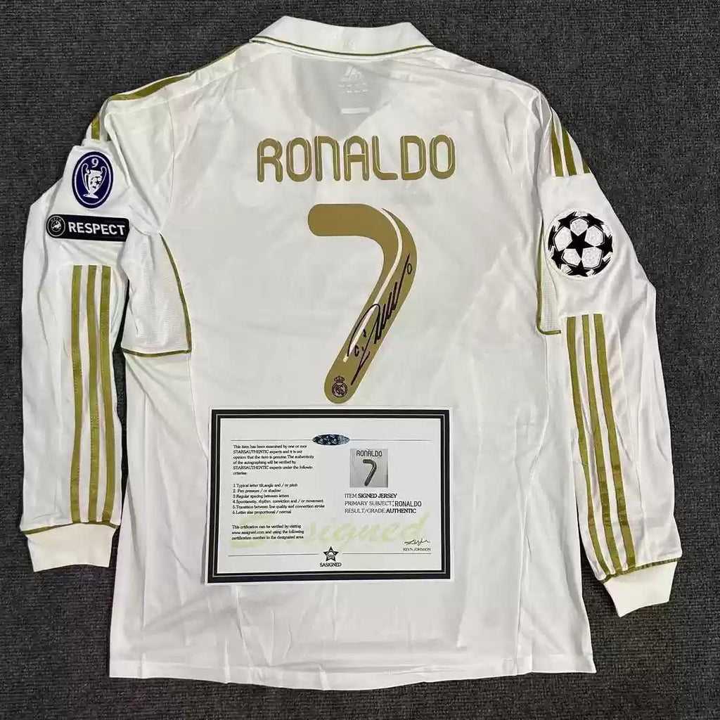 C. Ronaldo Signed - Real Madrid 11/12 Home Jersey/Shirt - Printed Autograph