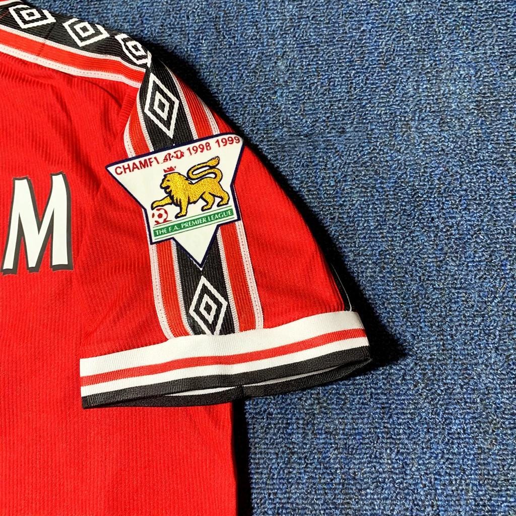 D. Beckham Signed - Manchester Un. 98/99 Home Jersey/Shirt - Printed Autograph