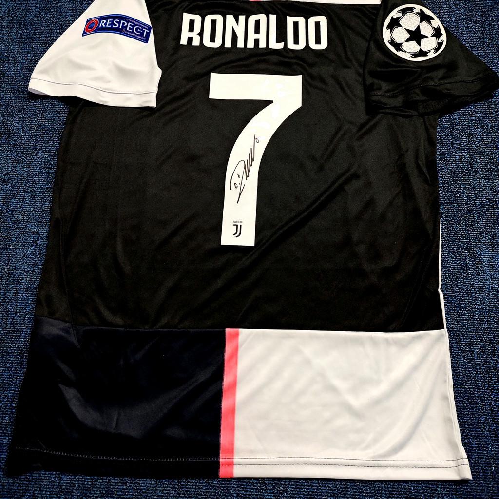 Cristiano Ronaldo SIGNED - Juventus 19/20 Home Jersey/Shirt - PRINTED AUTOGRAPH