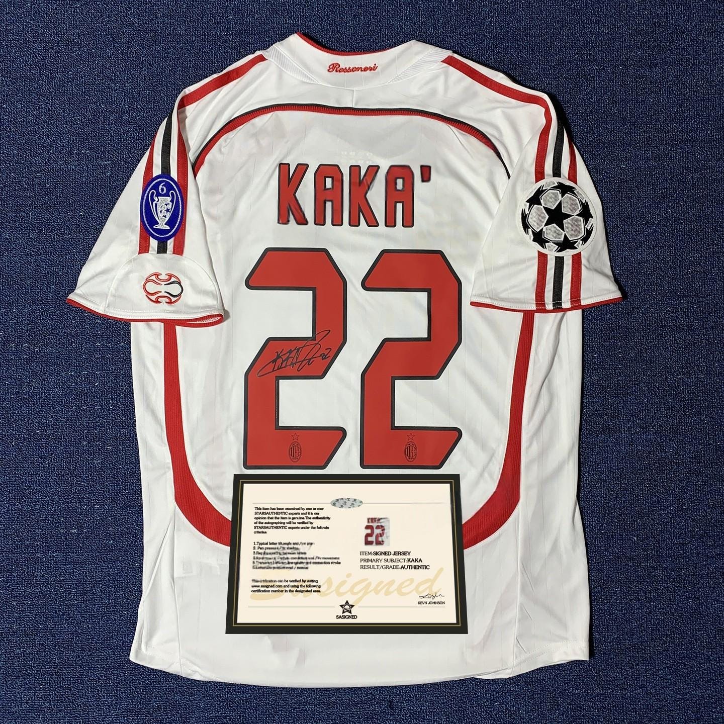 Kaká Signed - Ac Milan 06/07 Away Jersey/Shirt - Printed Autograph