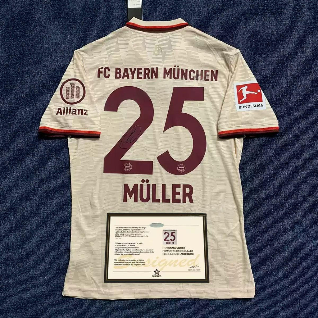 Thomas Müller SIGNED - Bayern Munic 24/25 Third Jersey/Shirt - PRINTED AUTOGRAPH