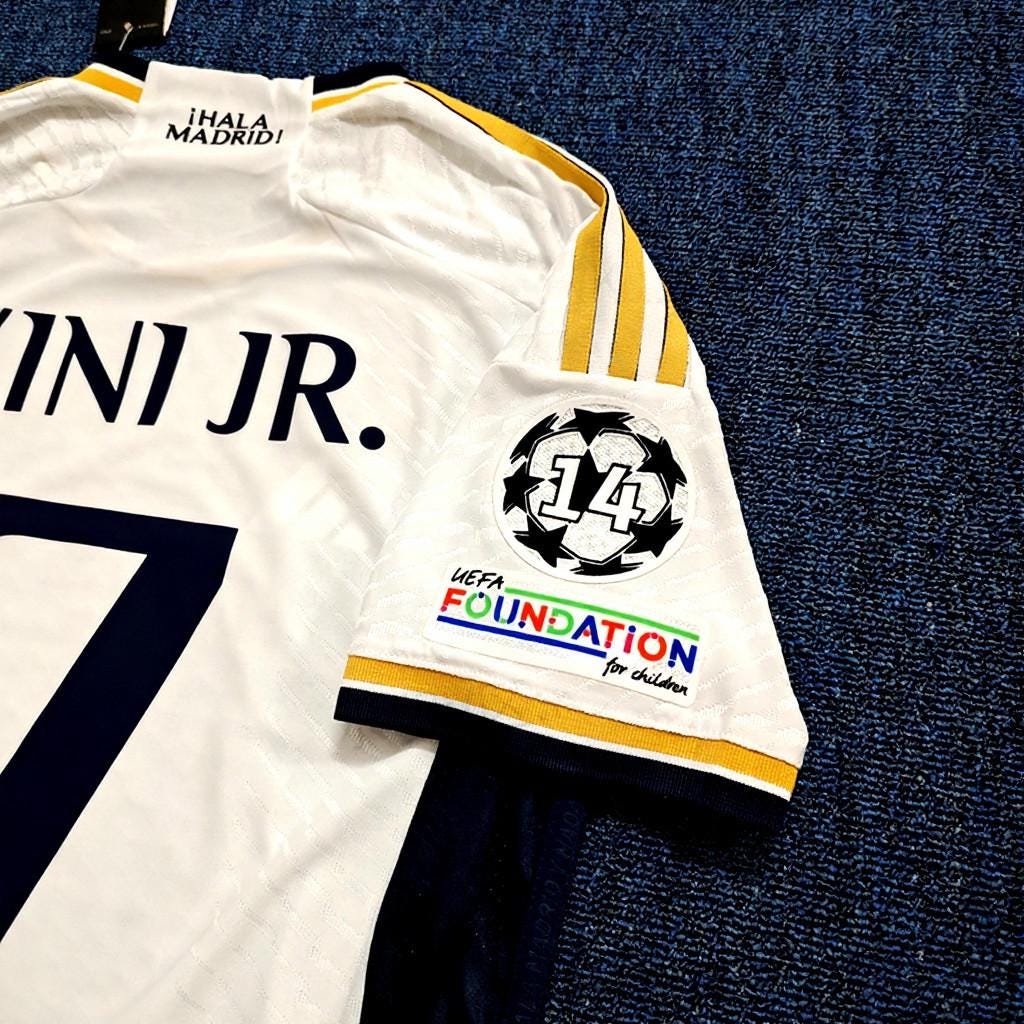 Vinícius Júnior SIGNED - Real Madrid 23/24 Home Jersey/Shirt - PRINTED AUTOGRAPH