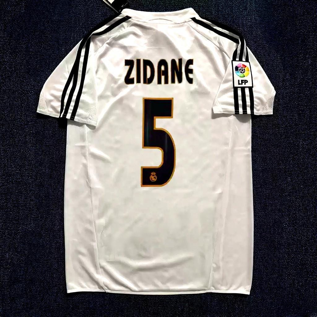 Z. Zidane Signed - Real Madrid 04/05 Retro Home Jersey/Shirt - Printed Autograph