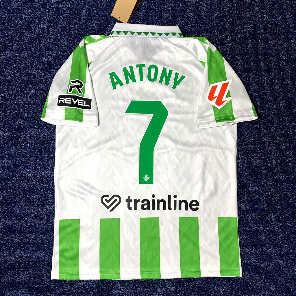Antony SIGNED - Real Betis 24/25 Home Jersey/Shirt - PRINTED AUTOGRAPH