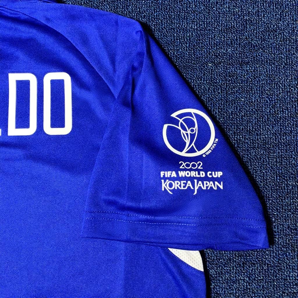 Ronaldo SIGNED - Brazil 2002 Away Jersey/Shirt - PRINTED AUTOGRAPH