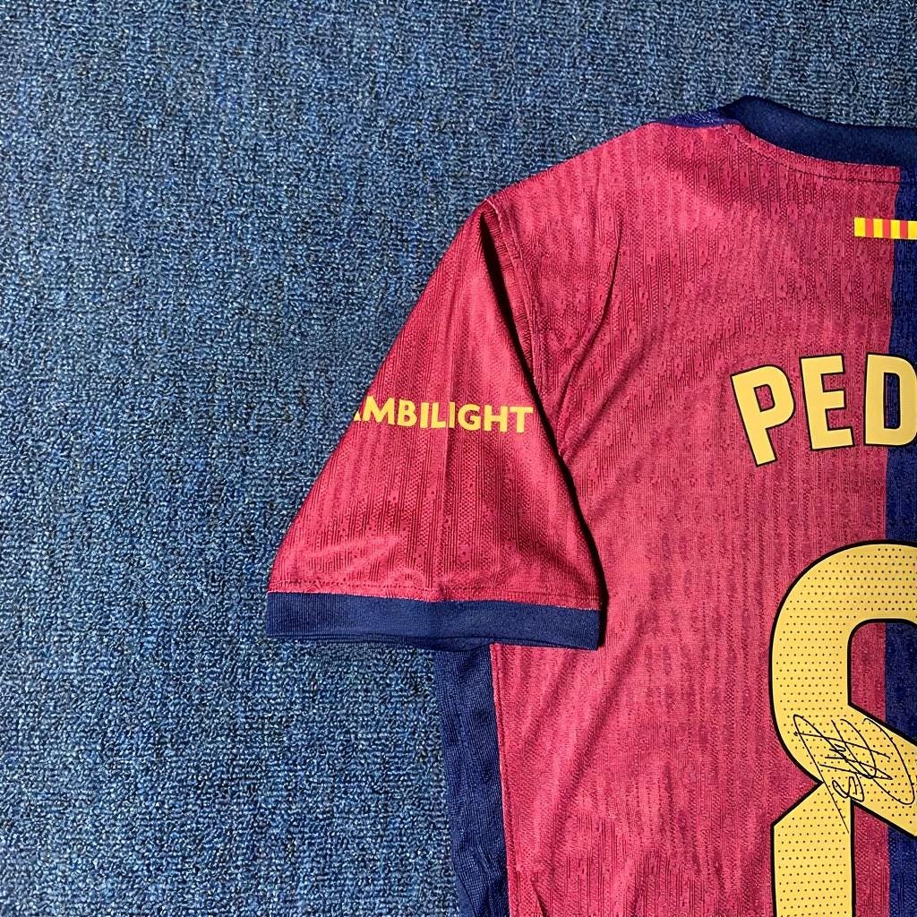 Pedri SIGNED - Barcelona 24/25 Home Jersey/Shirt - PRINTED AUTOGRAPH
