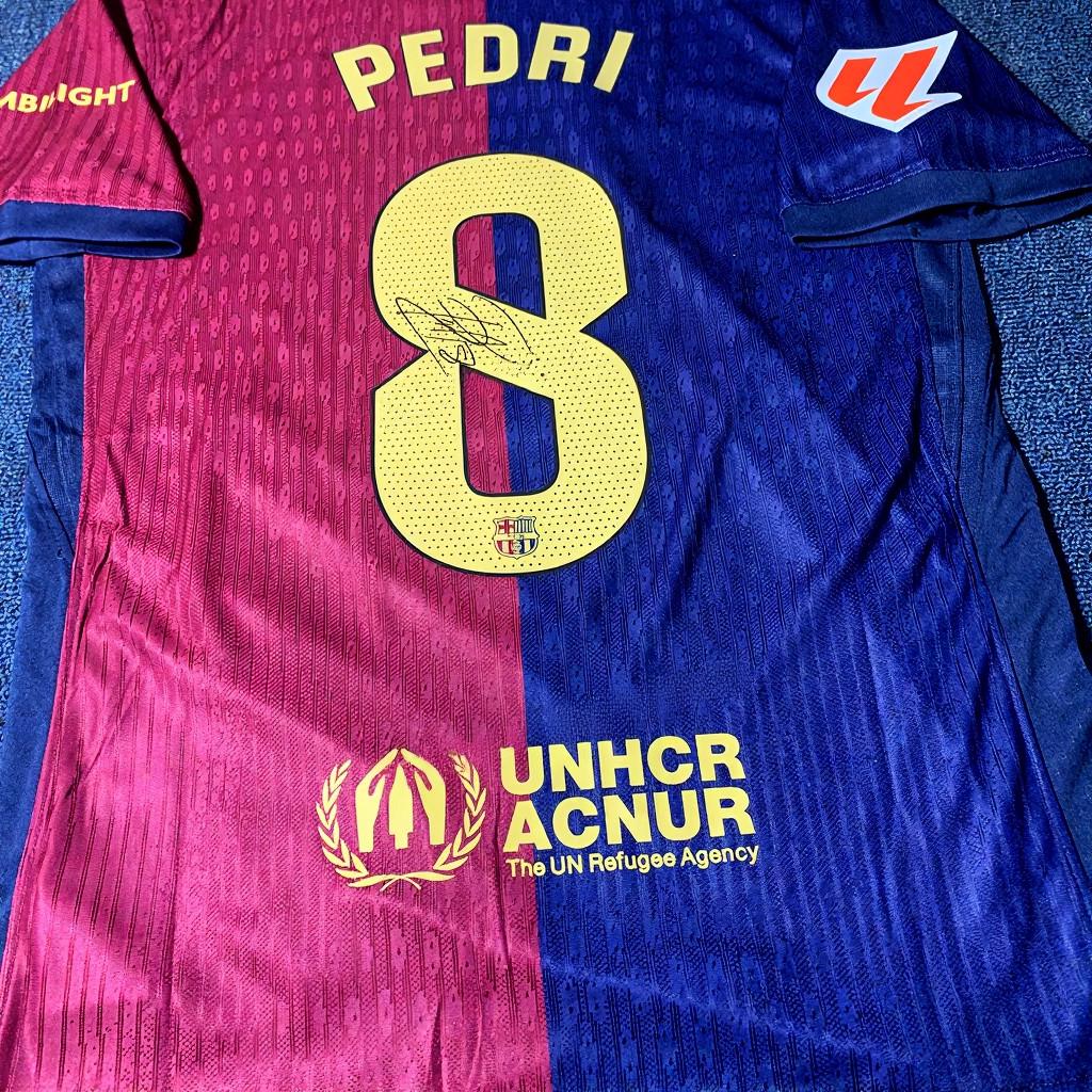 Pedri SIGNED - Barcelona 24/25 Home Jersey/Shirt - PRINTED AUTOGRAPH