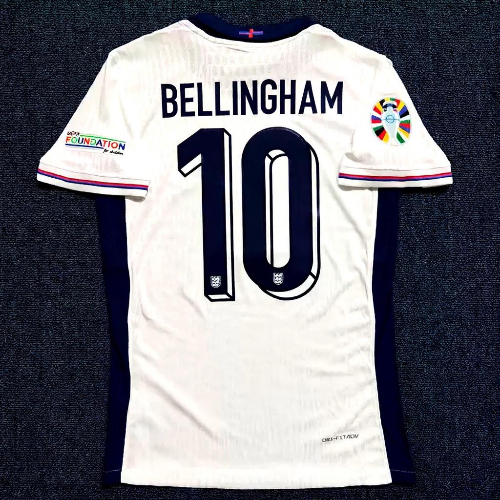 Jude Bellingham SIGNED - England Euro 2024 Home Jersey/Shirt - PRINTED AUTOGRAPH