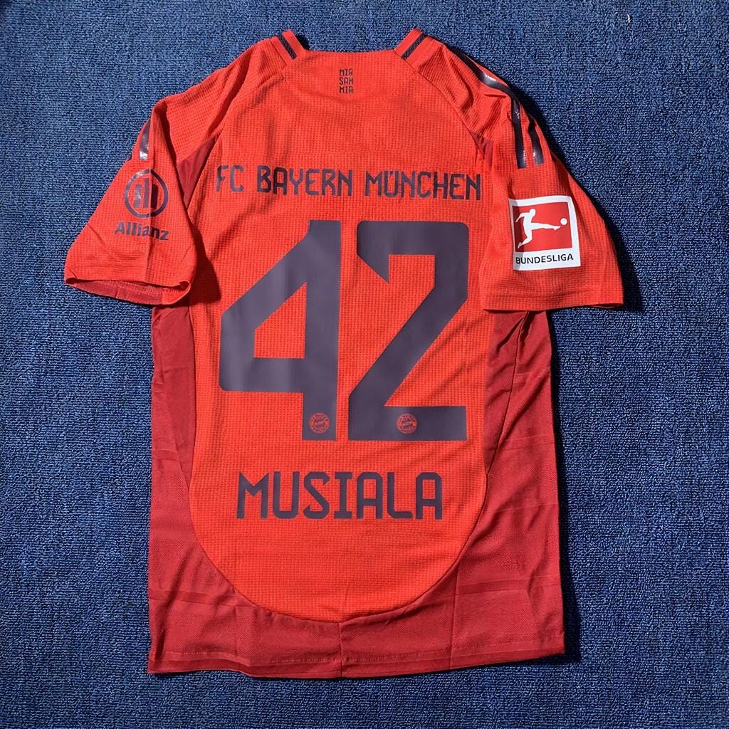 Jamal Musiala SIGNED - Bayern Munich 24/25 Home Jersey/Shirt - PRINTED AUTOGRAPH