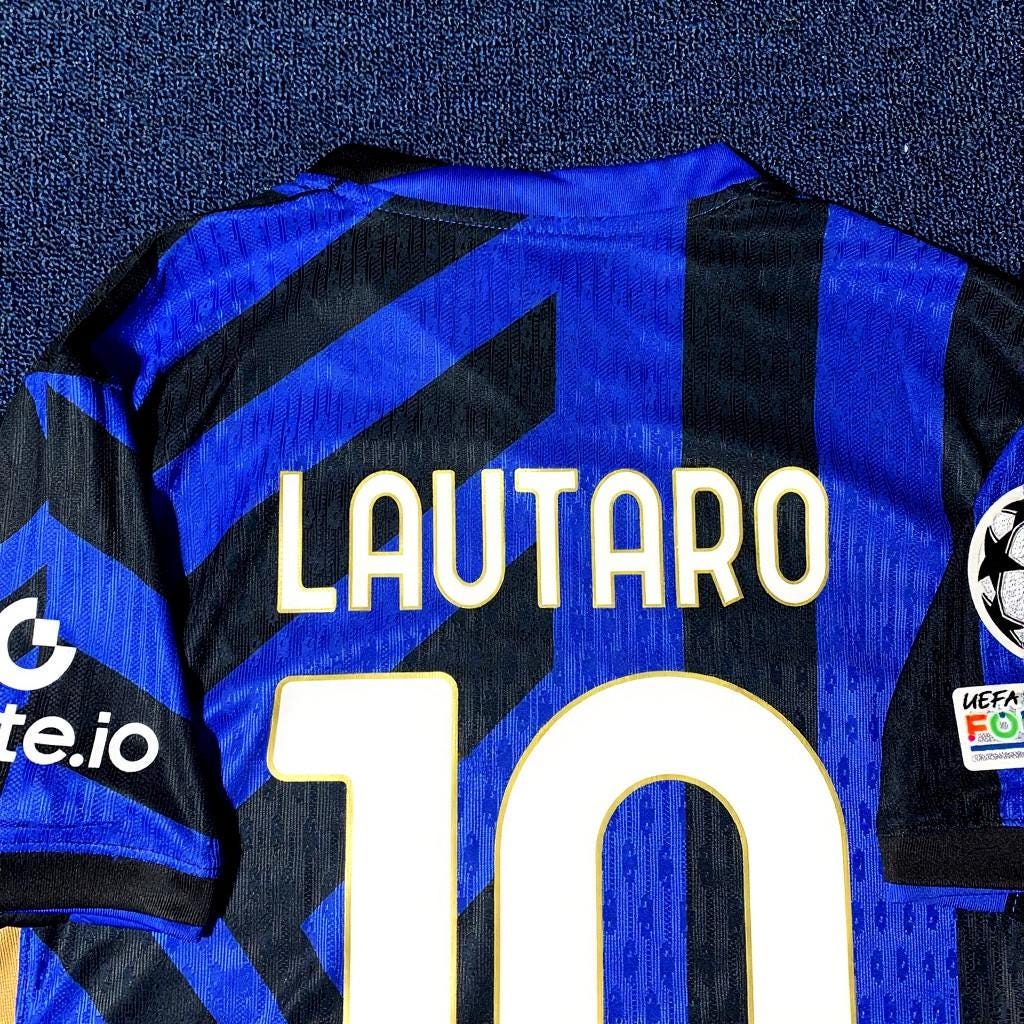 Lautaro M. Signed - Inter Milan 24/25 Home Jersey/Shirt - Printed Autograph