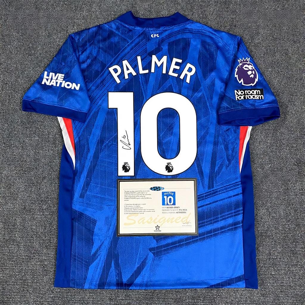 Cole Palmer SIGNED - Chelsea 24/25 Home Jersey/Shirt - PRINTED AUTOGRAPH