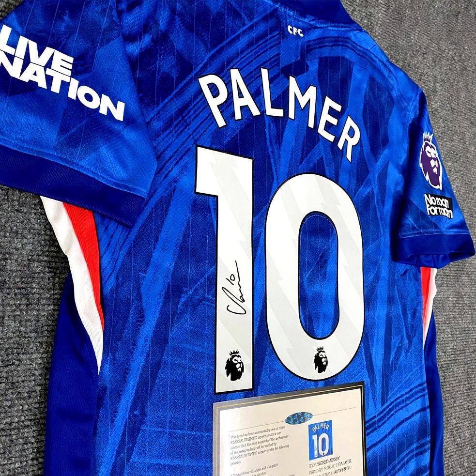 Cole Palmer SIGNED - Chelsea 24/25 Home Jersey/Shirt - PRINTED AUTOGRAPH