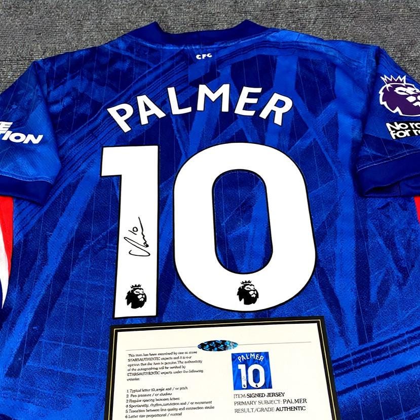 Cole Palmer SIGNED - Chelsea 24/25 Home Jersey/Shirt - PRINTED AUTOGRAPH
