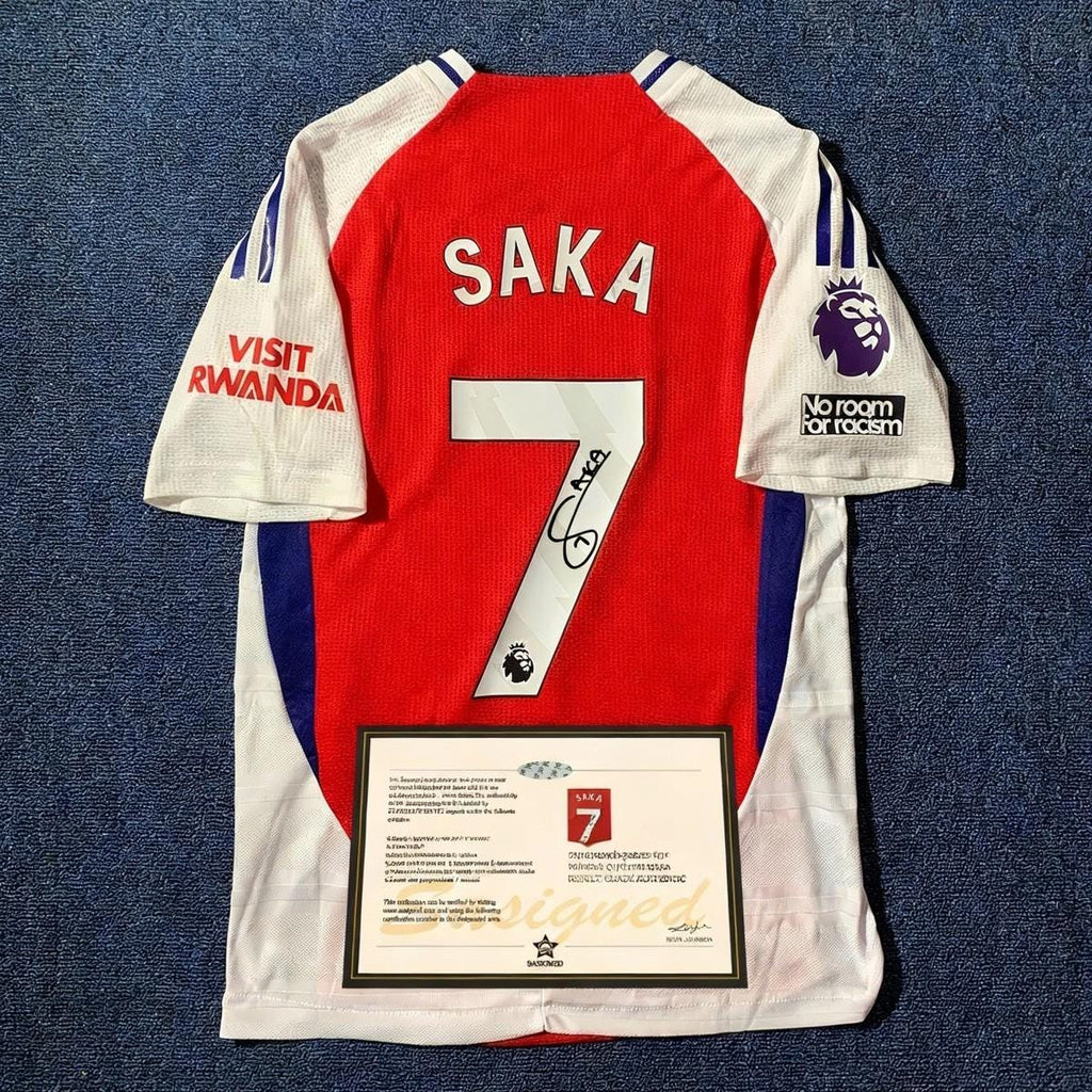 Bukayo Saka SIGNED - Arsenal 24/25 Home Jersey/Shirt - PRINTED AUTOGRAPH