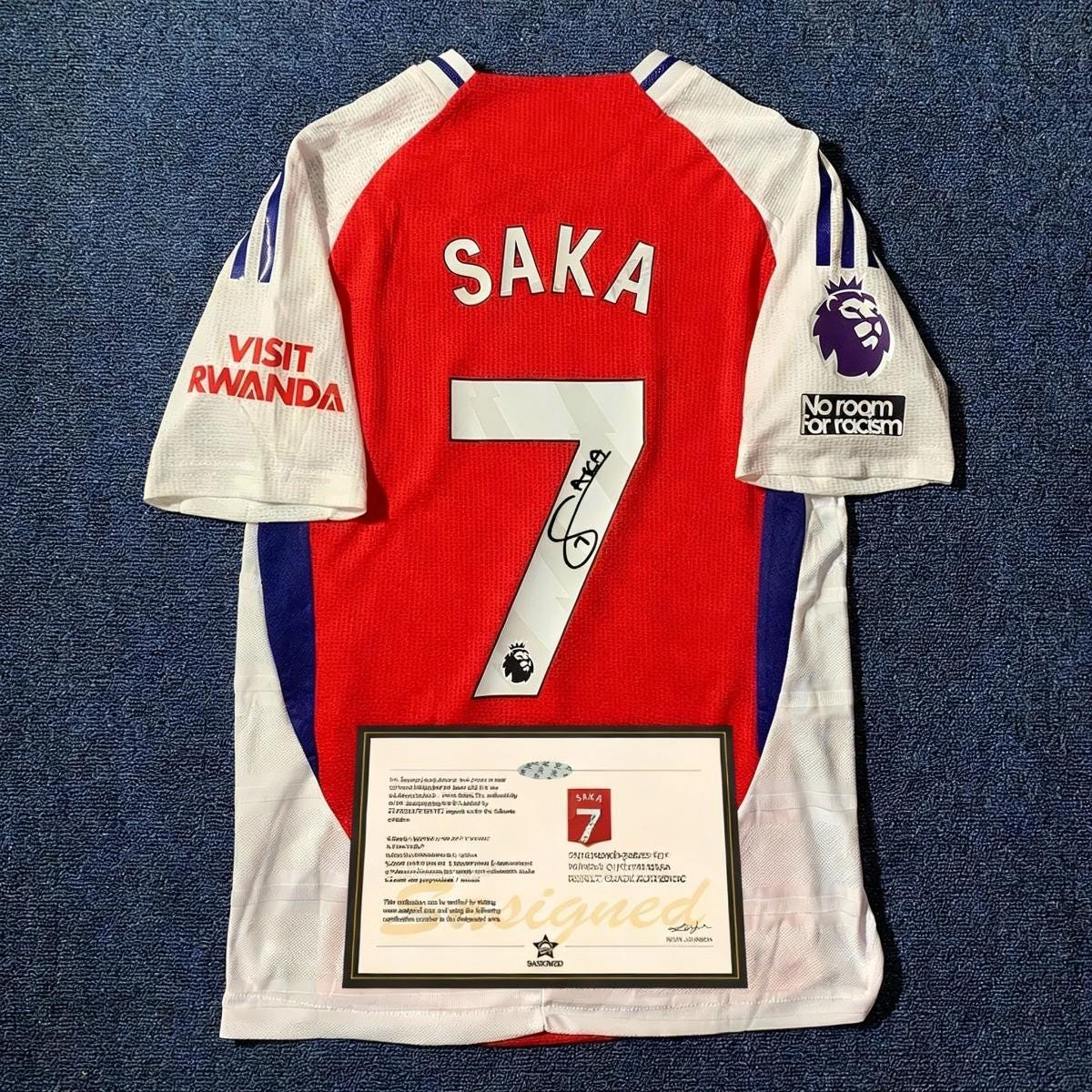Bukayo Saka SIGNED - Arsenal 24/25 Home Jersey/Shirt - PRINTED AUTOGRAPH