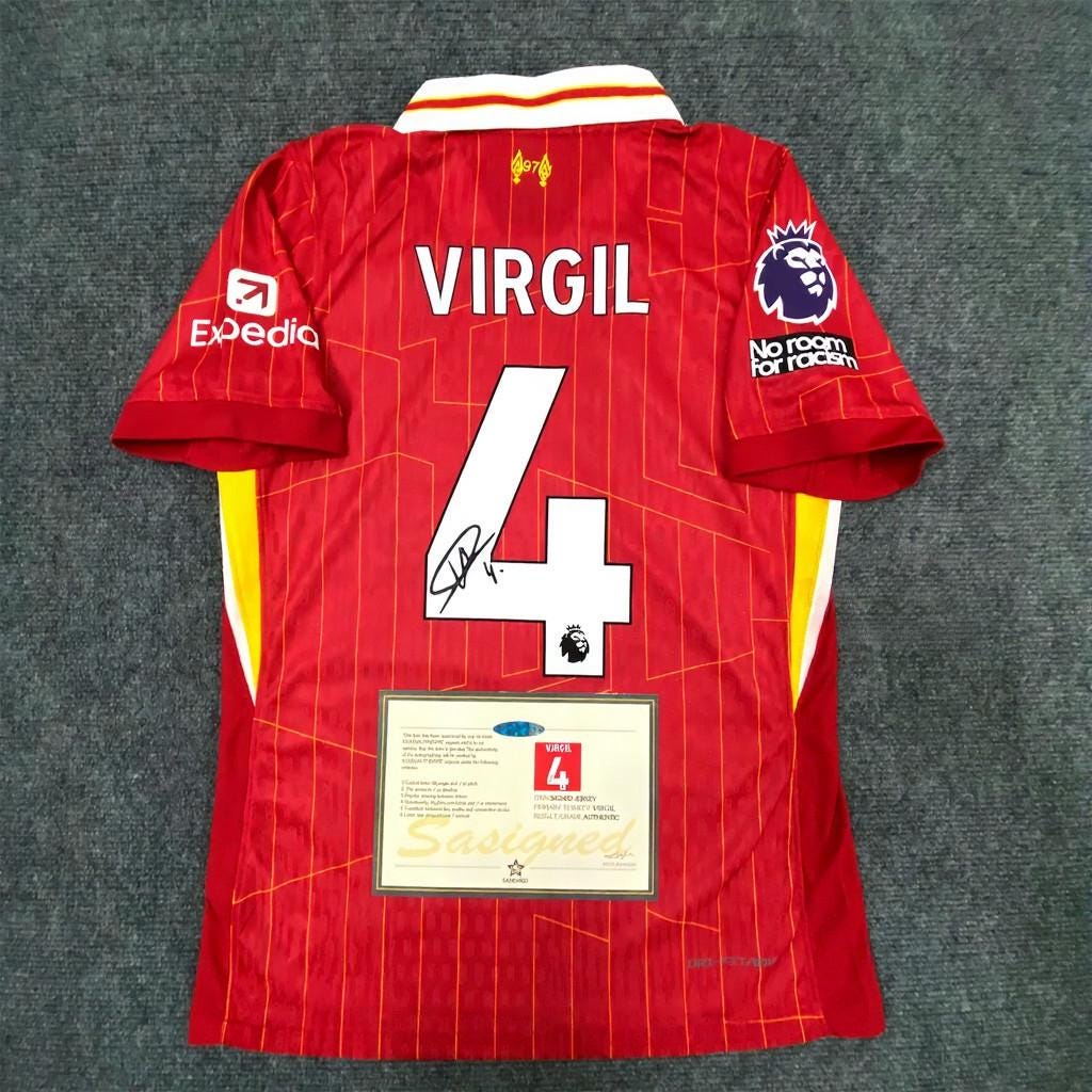 Virgil van Dijk SIGNED - Liverpool 24/25 Home Jersey/Shirt - PRINTED AUTOGRAPH