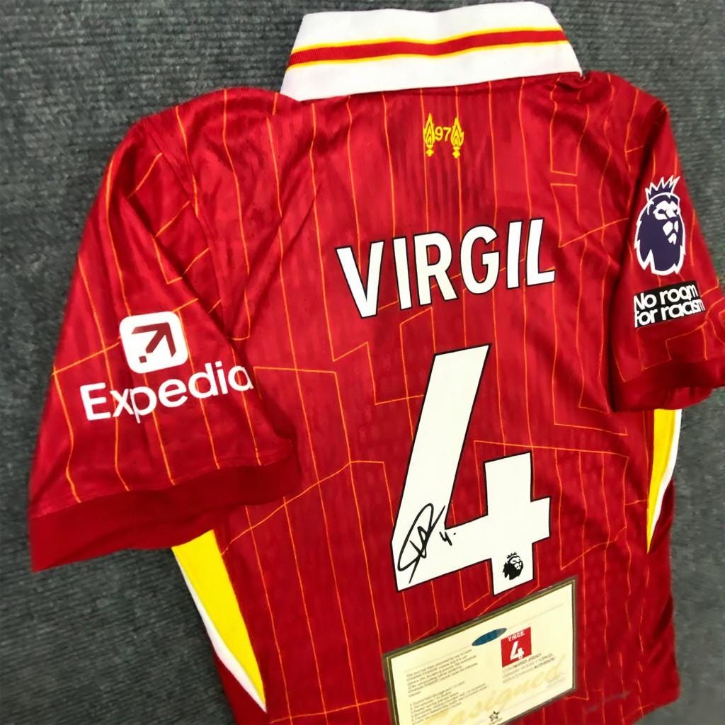 Virgil van Dijk SIGNED - Liverpool 24/25 Home Jersey/Shirt - PRINTED AUTOGRAPH