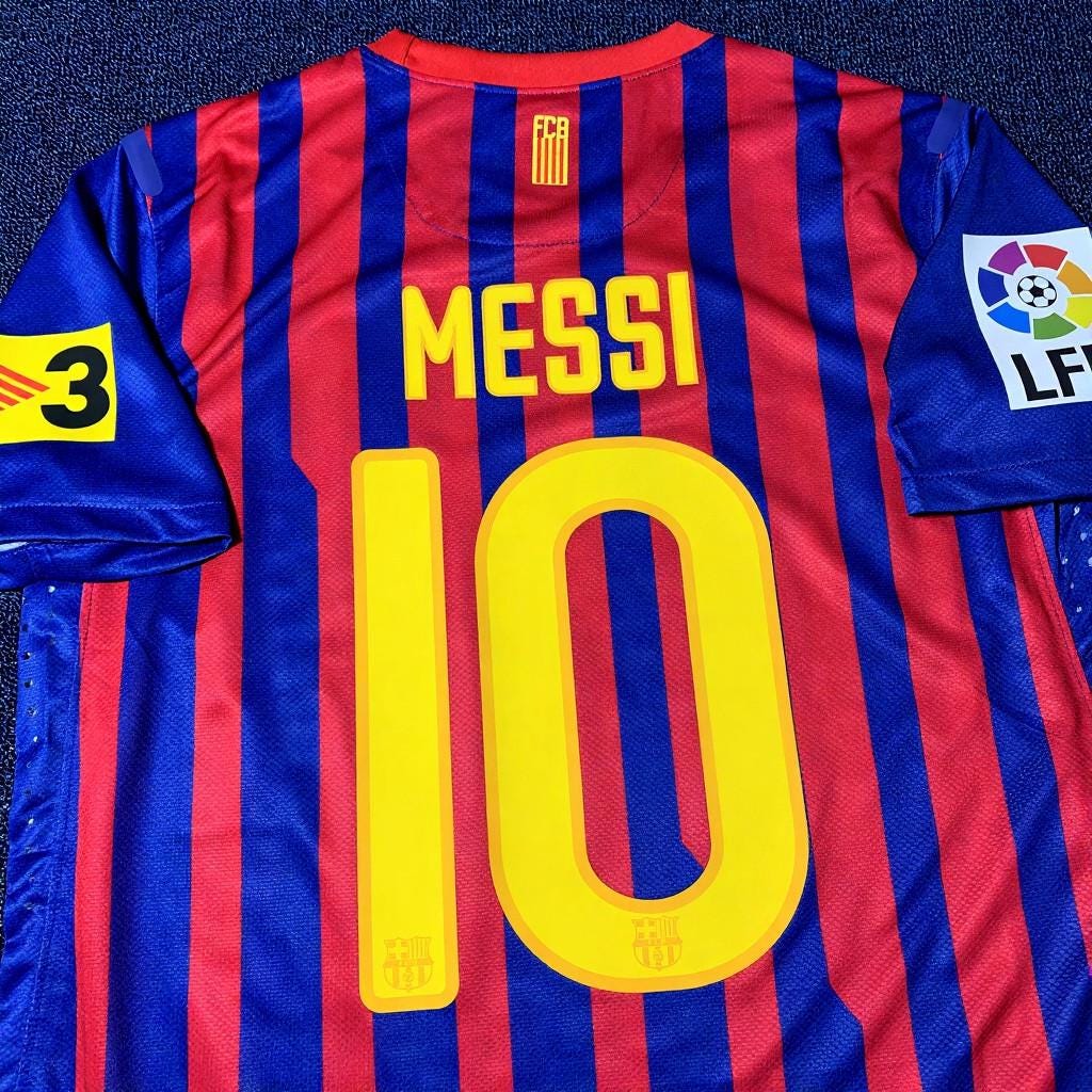 Lionel Messi SIGNED - Barcelona 11/12 Home Jersey/Shirt - PRINTED AUTOGRAPH