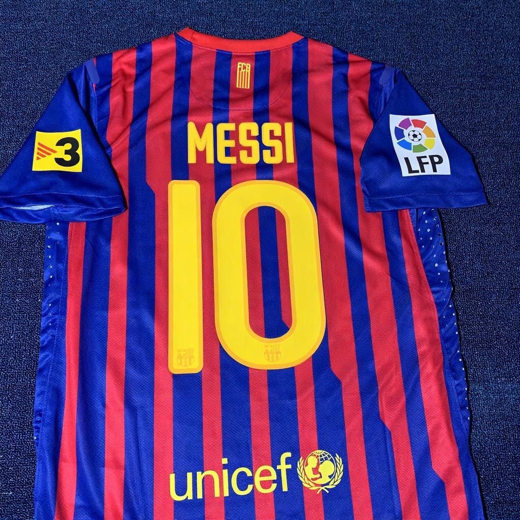 Lionel Messi SIGNED - Barcelona 11/12 Home Jersey/Shirt - PRINTED AUTOGRAPH