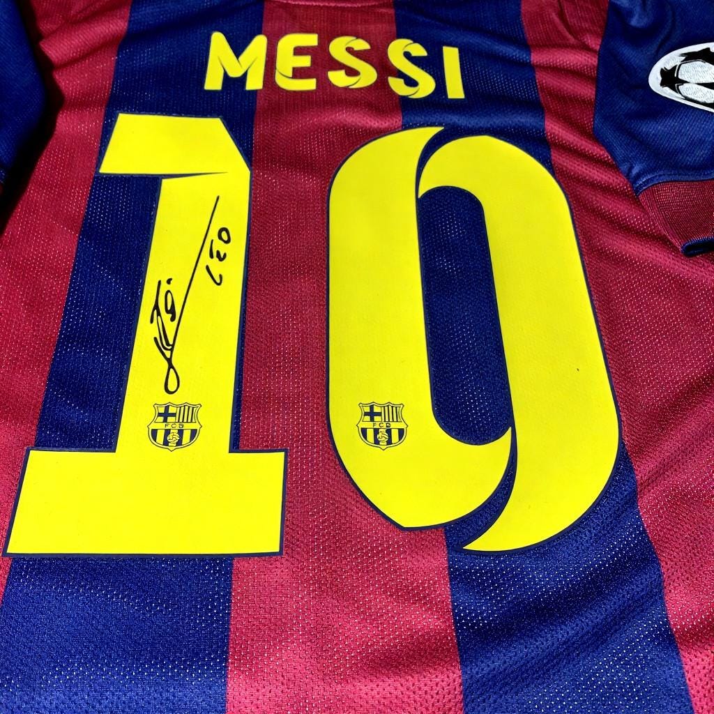 Lionel Messi SIGNED - Barcelona 14/15 Home Jersey/Shirt - PRINTED AUTOGRAPH