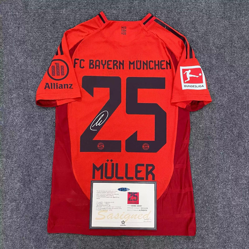 Thomas Müller SIGNED - Bayern Munich 24/25 Home Jersey/Shirt - PRINTED AUTOGRAPH
