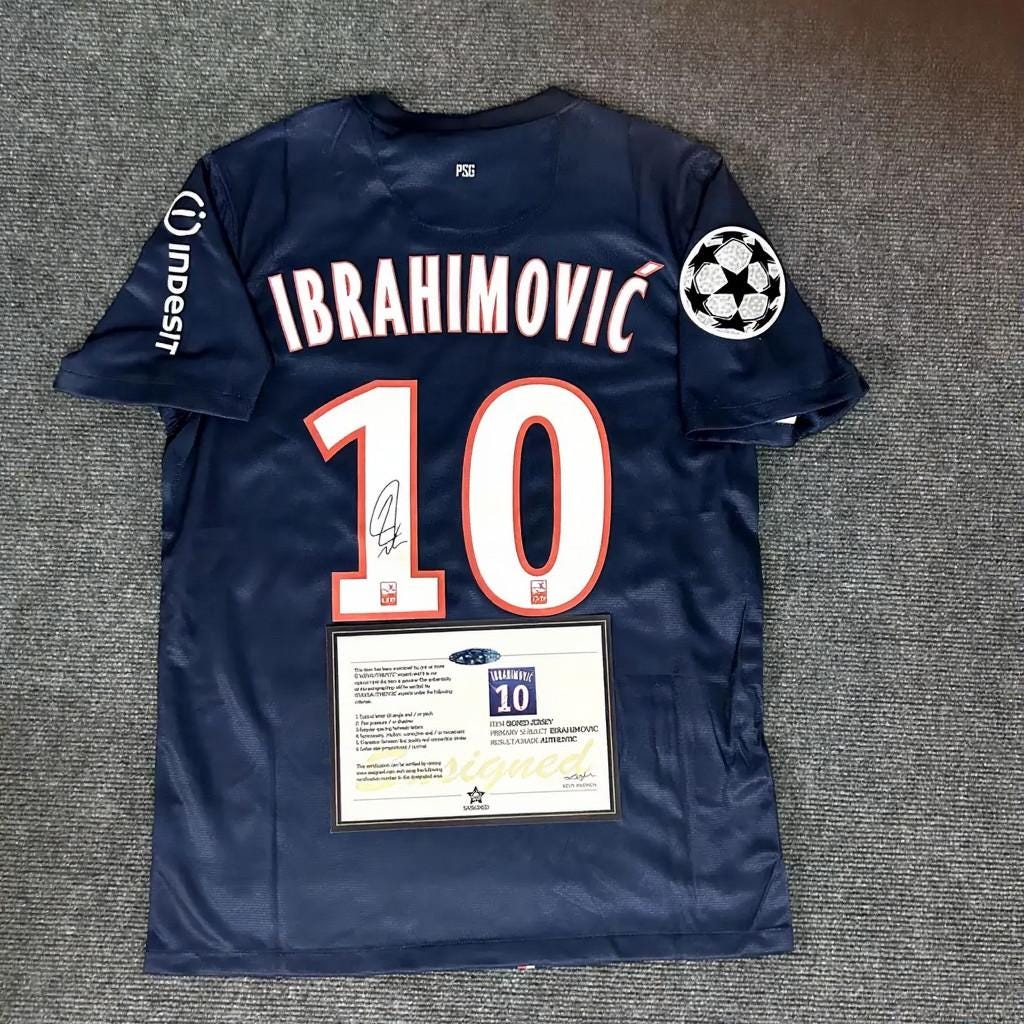 Zlatan Ibrahimović Signed - Psg 12/13 Home Jersey/Shirt - Printed Autograph