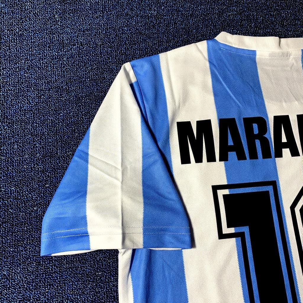 Diego Maradona SIGNED - Argentina 1986 Home Jersey/Shirt - PRINTED AUTOGRAPH