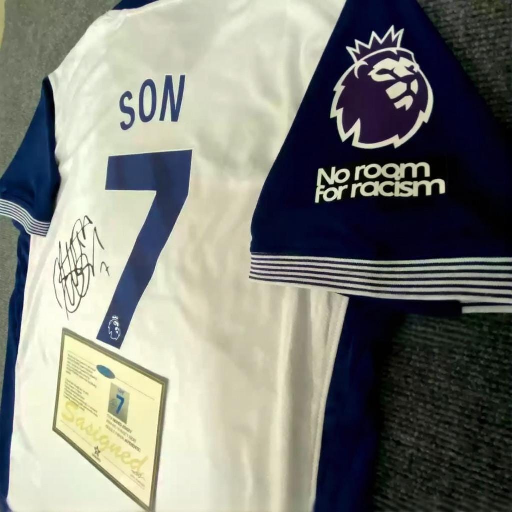 Heung-Min Son Signed - Tottenham H. 24/25 Home Jersey/Shirt - Printed Autograph