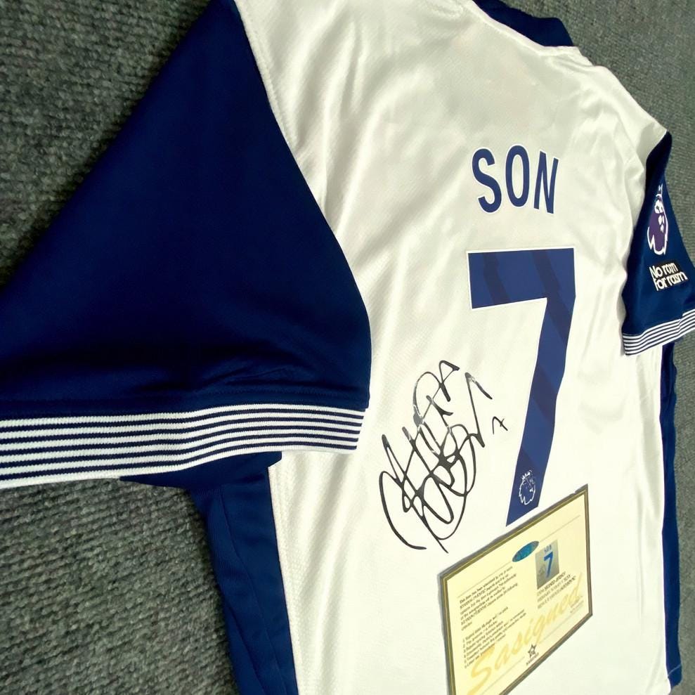 Heung-Min Son Signed - Tottenham H. 24/25 Home Jersey/Shirt - Printed Autograph