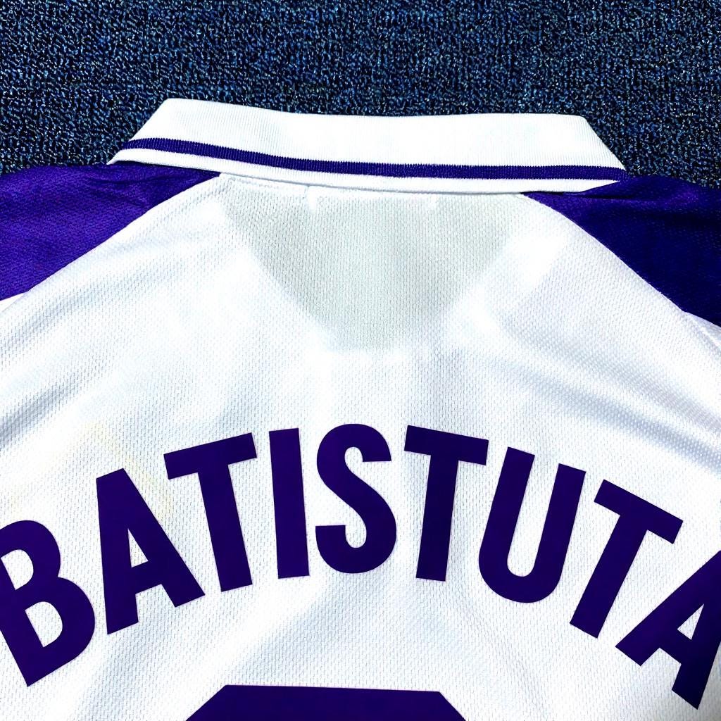 G. Batistuta Signed - Fiorentina 98/99 Away Jersey/Shirt - Printed Autograph
