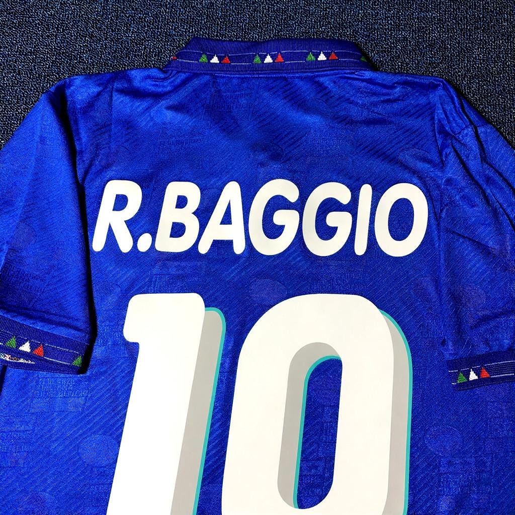 Roberto Baggio SIGNED - Italy 1994 Home Jersey/Shirt - PRINTED AUTOGRAPH