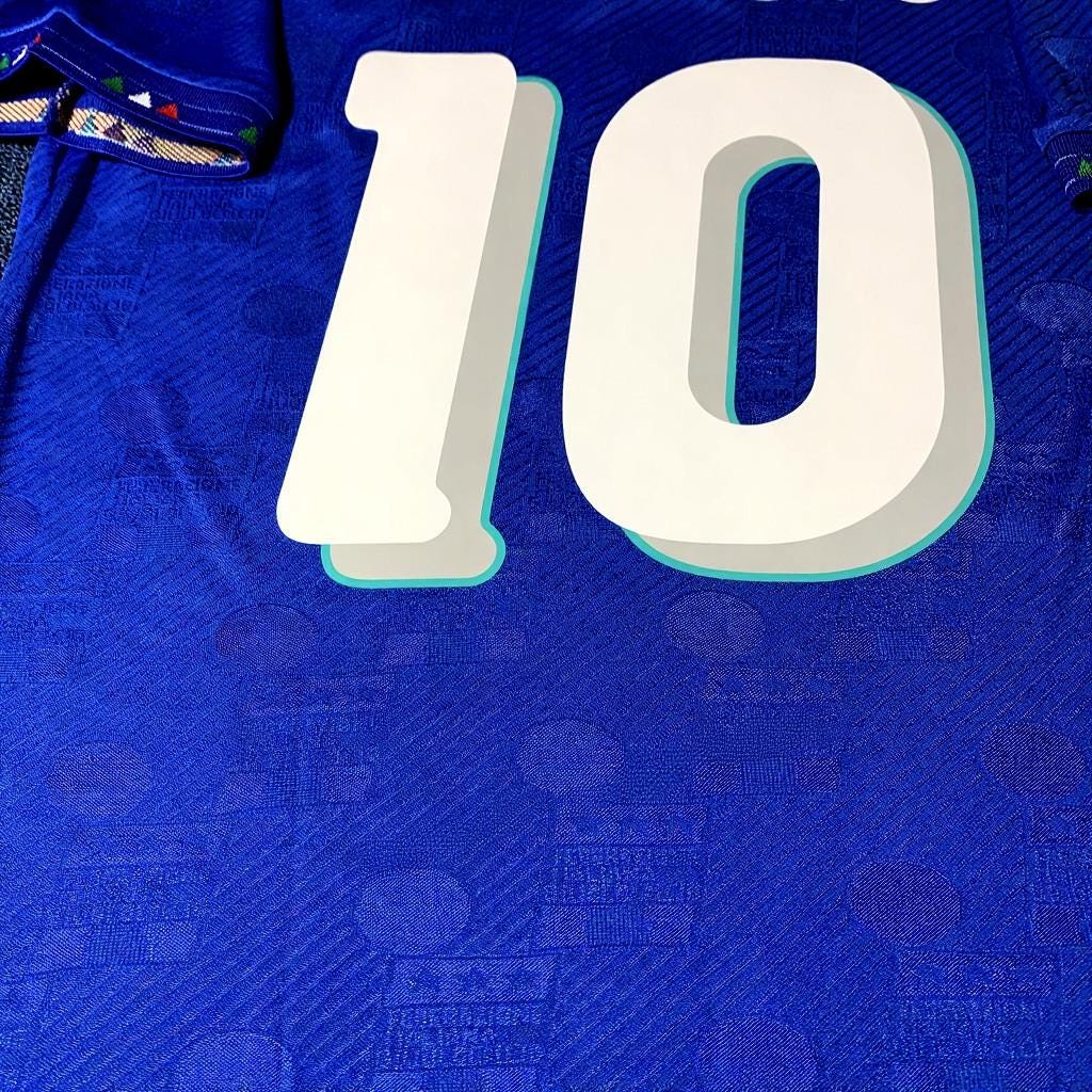 Roberto Baggio SIGNED - Italy 1994 Home Jersey/Shirt - PRINTED AUTOGRAPH