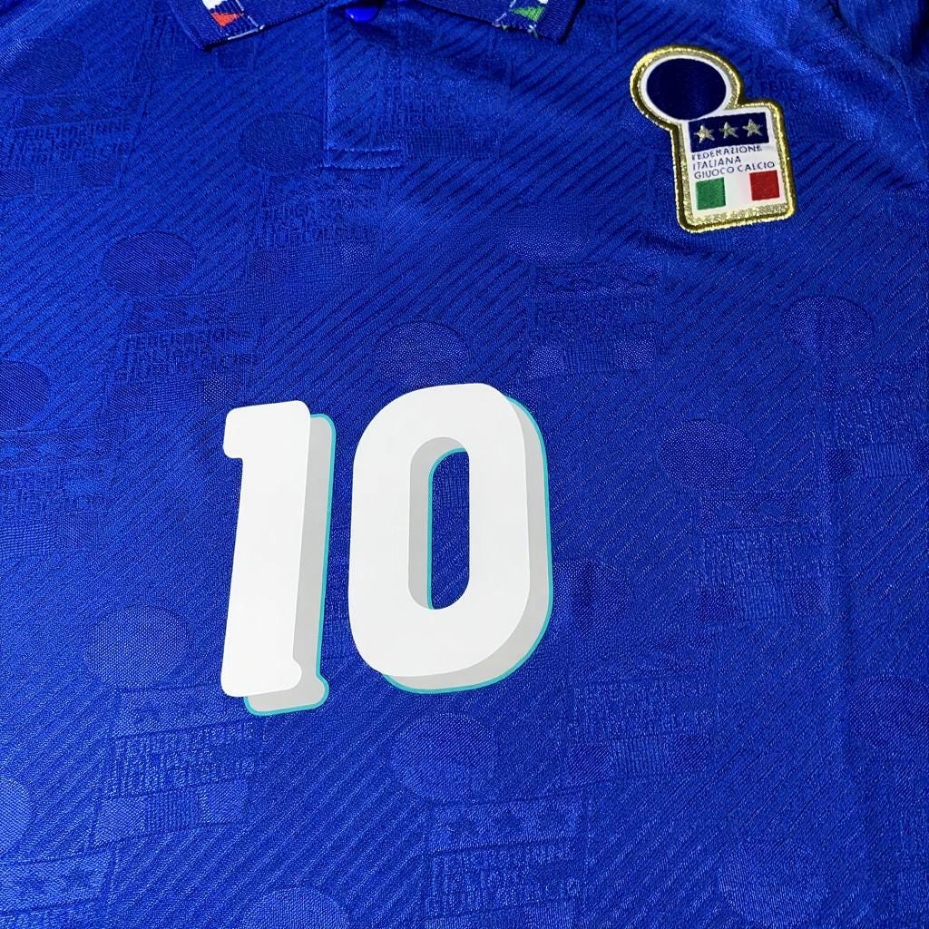 Roberto Baggio SIGNED - Italy 1994 Home Jersey/Shirt - PRINTED AUTOGRAPH