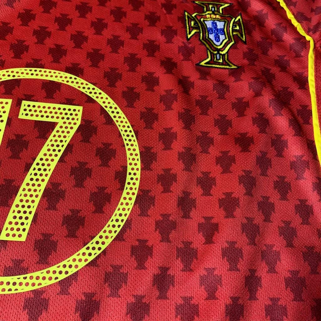 C. Ronaldo Signed - Portugal 2004 Retro Home Jersey/Shirt - Printed Autograph