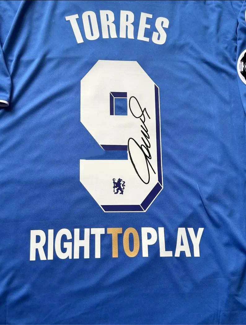 Fernando Torres SIGNED - Chelsea 11/12 Home Jersey/Shirt - PRINTED AUTOGRAPH