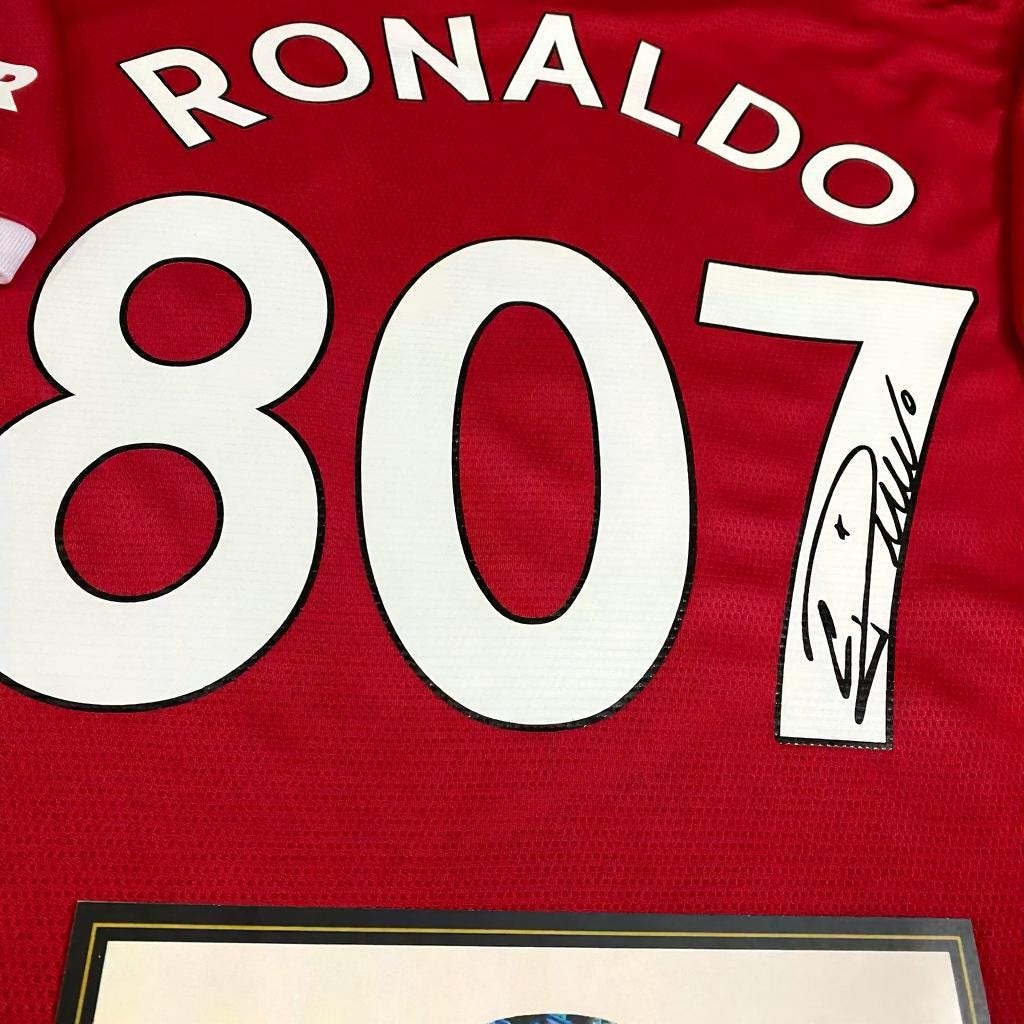 C. Ronaldo SIGNED - 807th Goal Commemorative Jersey/Shirt - PRINTED AUTOGRAPH