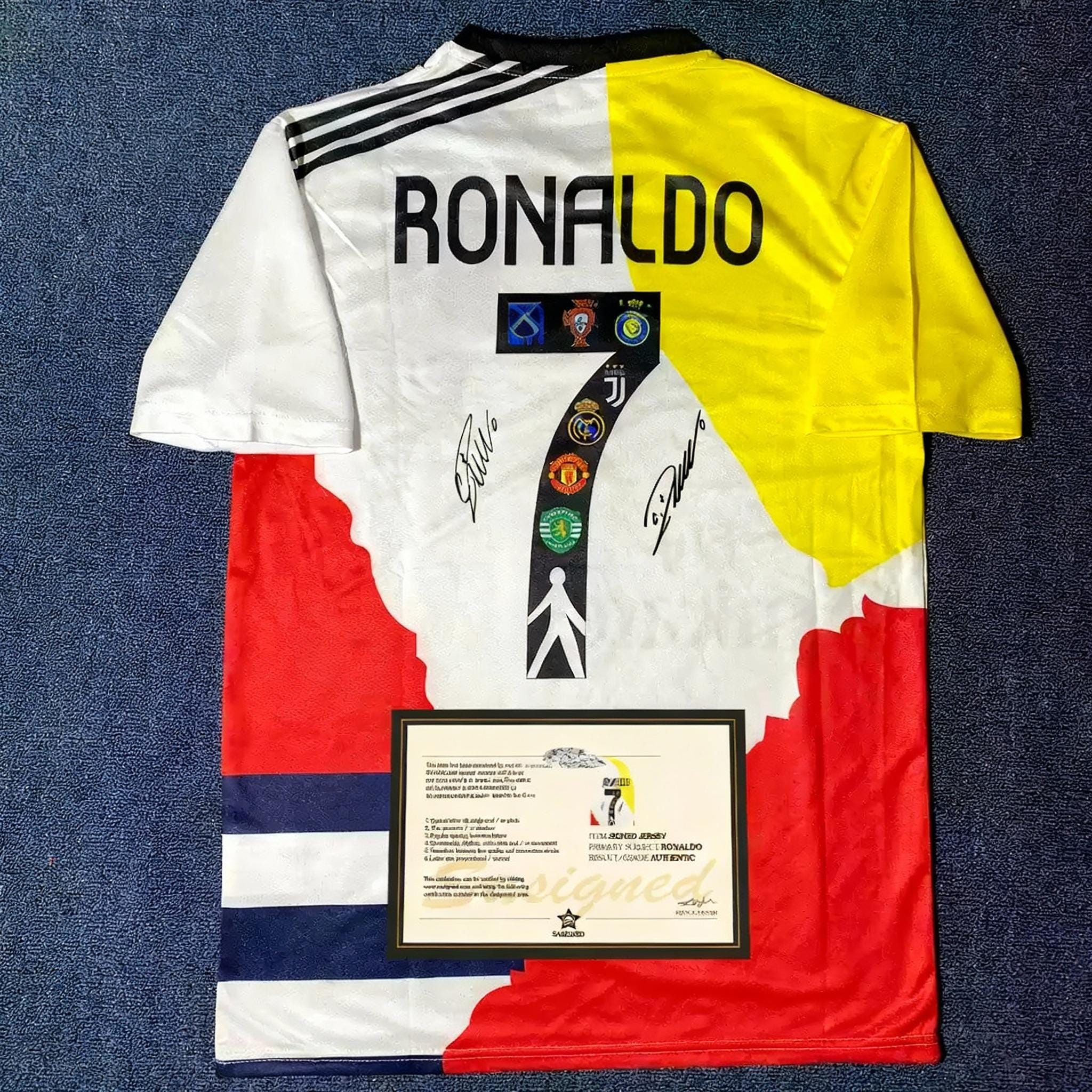 C. Ronaldo SIGNED - Career Journey 2025 Home Jersey/Shirt - PRINTED AUTOGRAPH