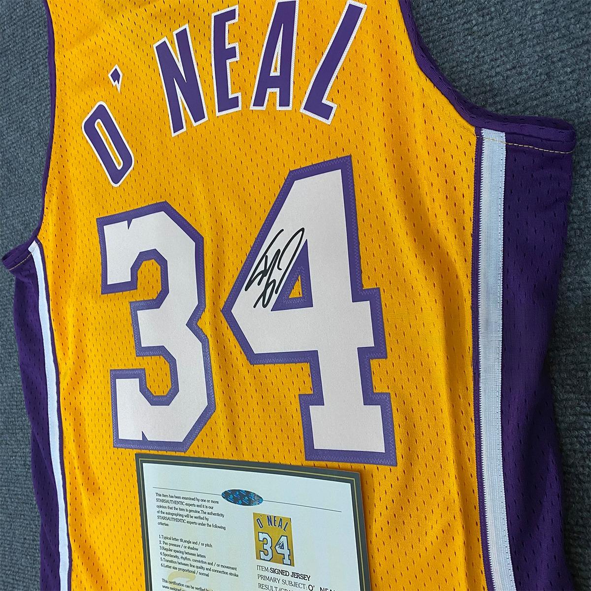 Shaquille O’Neal SIGNED - La. Lakers 99/00 Home Jersey/Shirt - PRINTED AUTOGRAPH