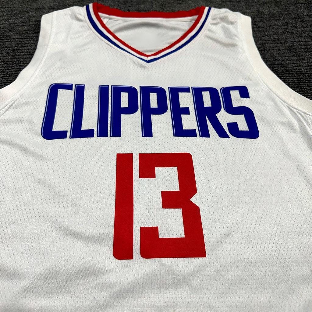 Paul George SIGNED - Los A. Clippers 22/23 Home Jersey/Shirt - PRINTED AUTOGRAPH