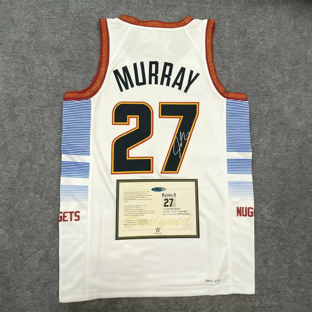 Jamal Murray SIGNED - Denver Nuggets 22/23 Home Jersey/Shirt - PRINTED AUTOGRAPH