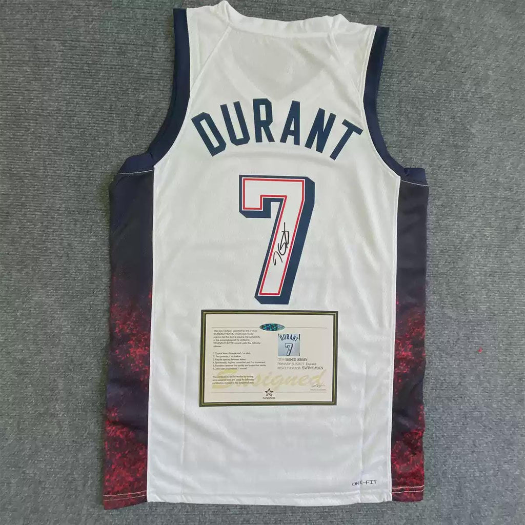 Kevin Durant SIGNED - Team Usa 2024 Home Jersey/Shirt - PRINTED AUTOGRAPH