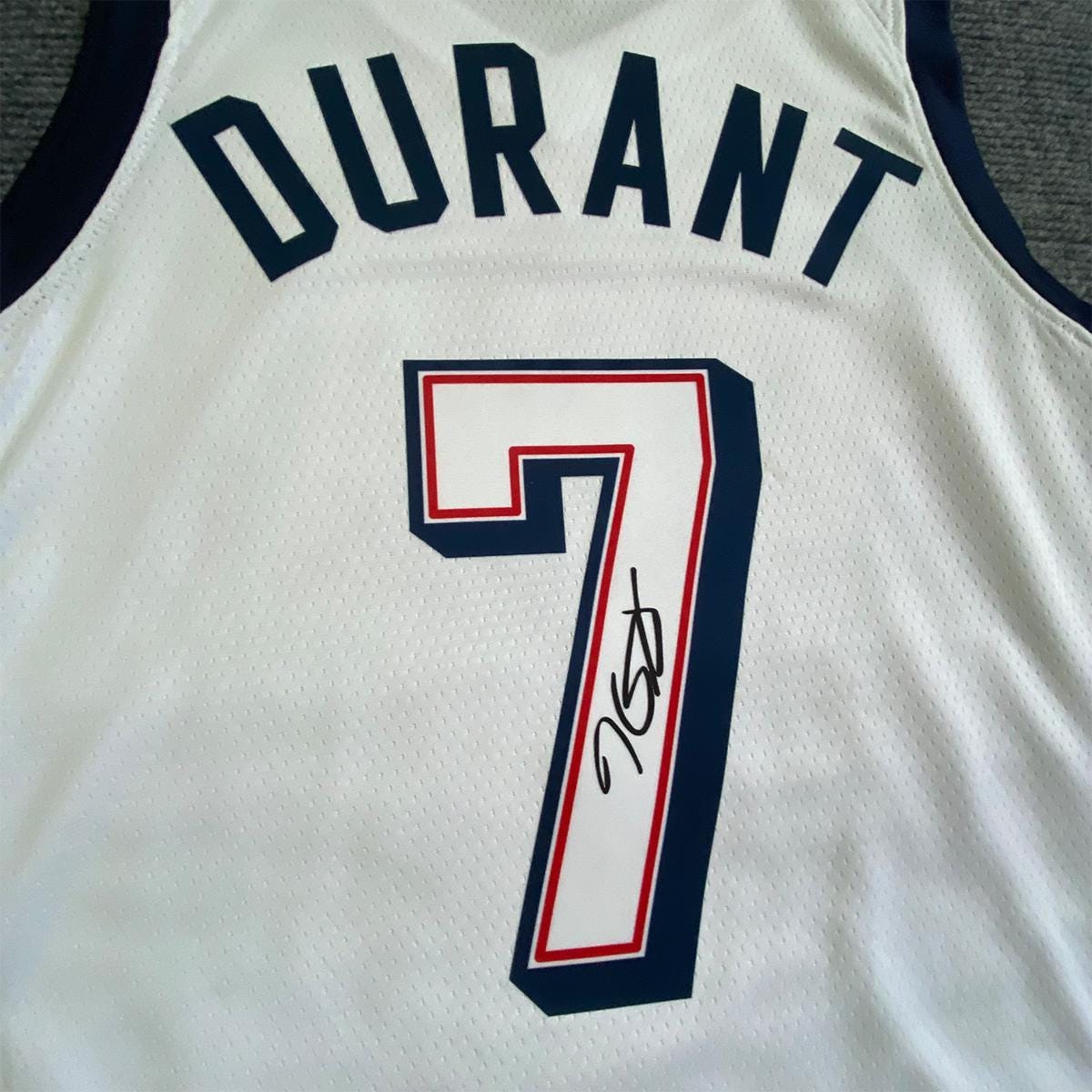 Kevin Durant SIGNED - Team Usa 2024 Home Jersey/Shirt - PRINTED AUTOGRAPH