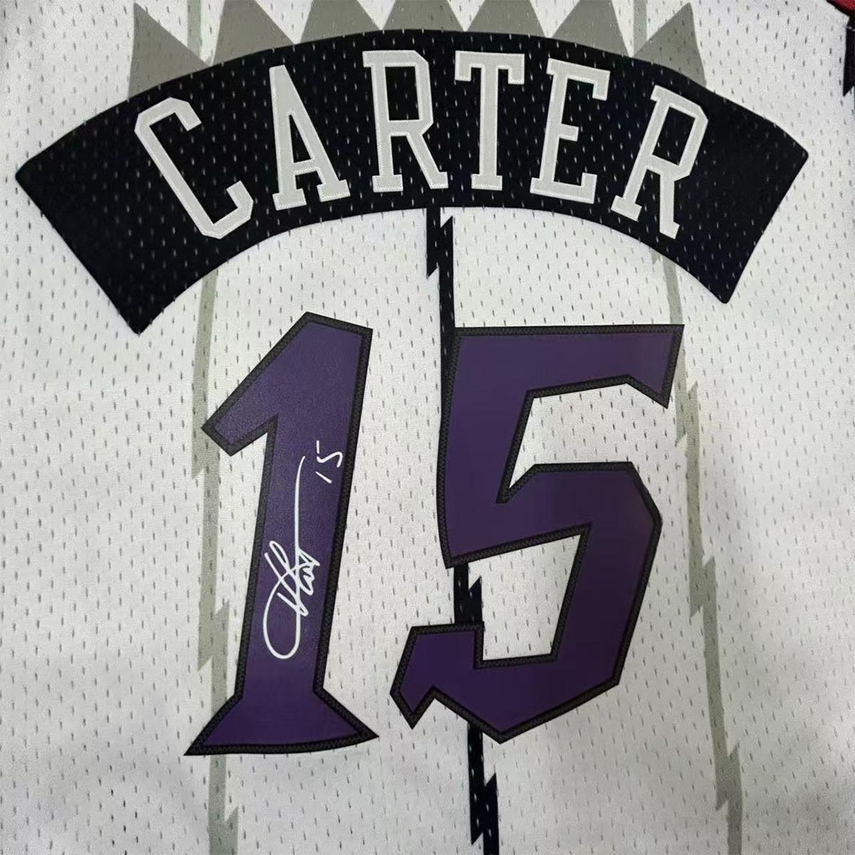 Vince Carter SIGNED - Toron. Raptors 98/99 Home Jersey/Shirt - PRINTED AUTOGRAPH